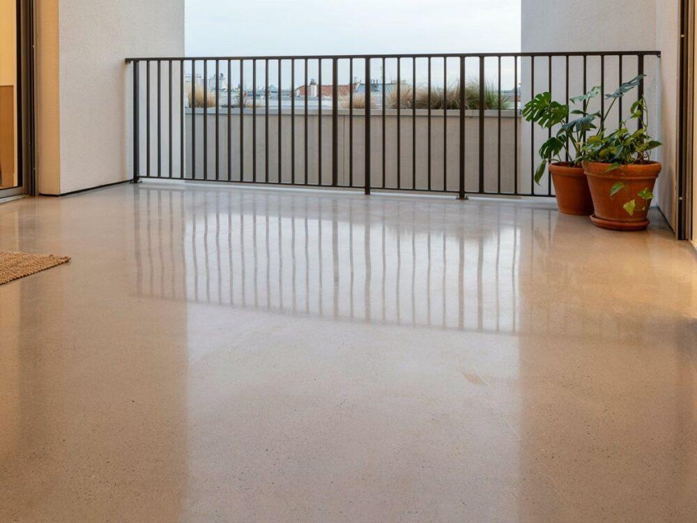 powierzchnia balkonu zabezpieczona żywicą
