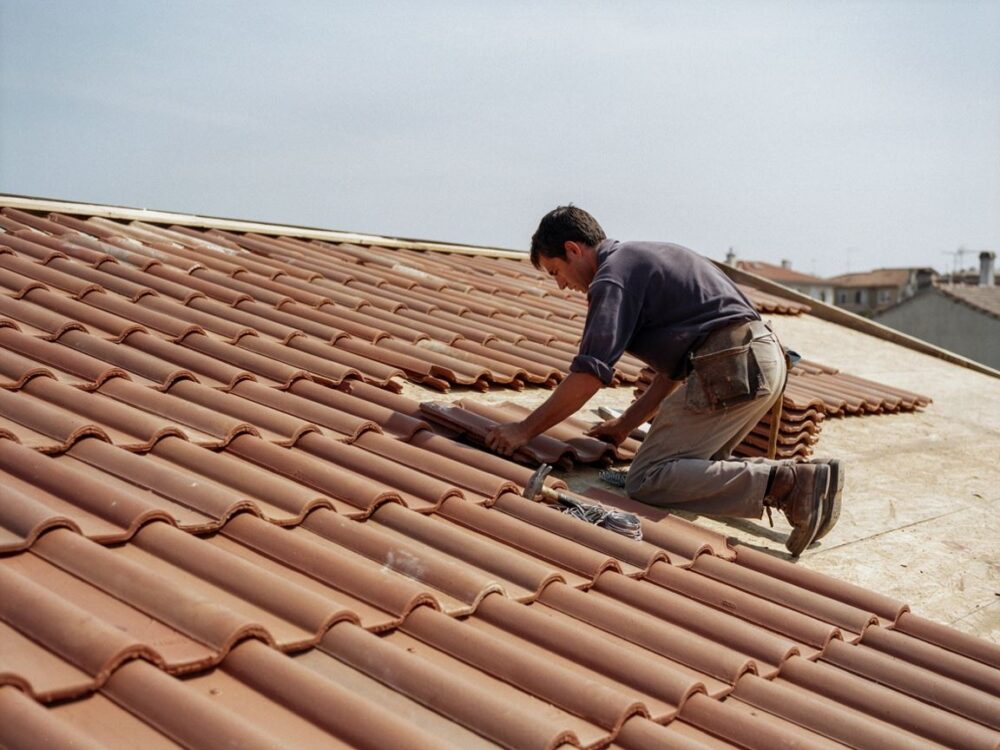 układanie dachówek ceramicznych