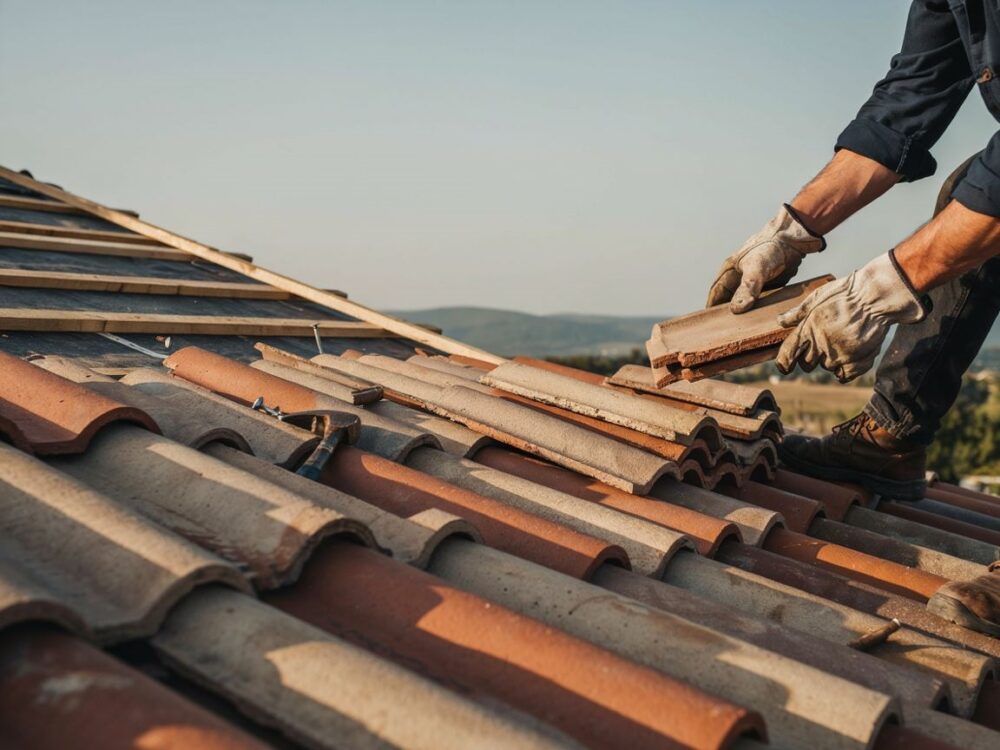 układanie dachówki betonowej